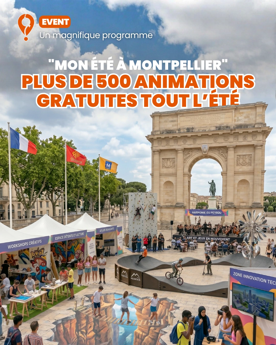500 animations gratuite à Montpellier