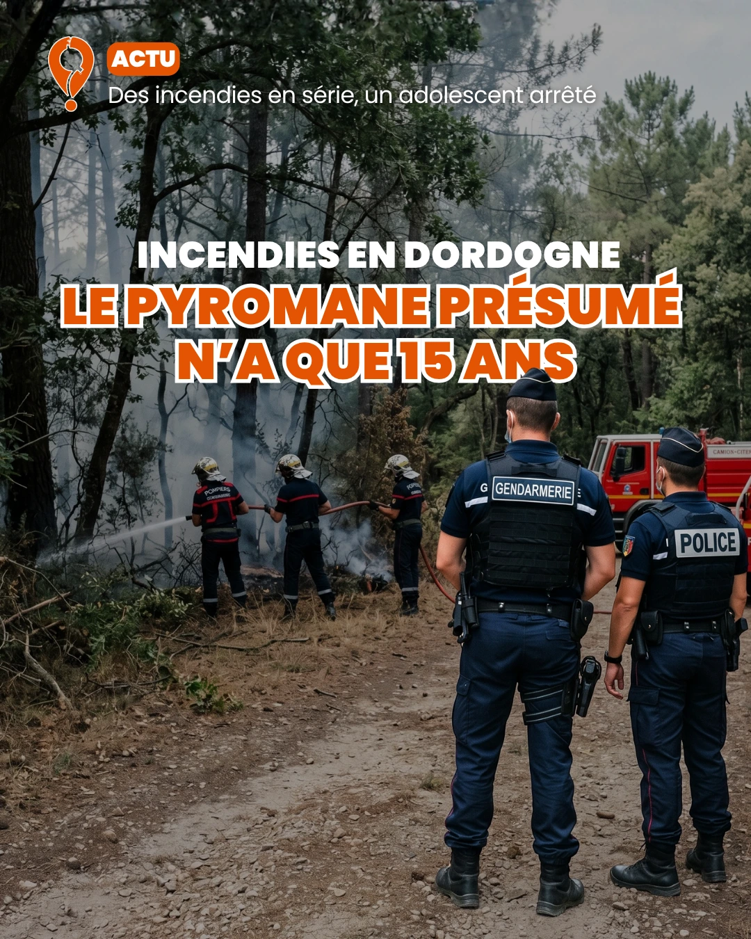 Des incendies en série… un ado arrêté