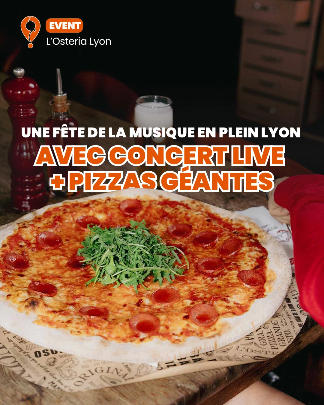 concert live + pizzas XXL